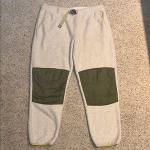 Backcountry Cream and Green Fleece Pants